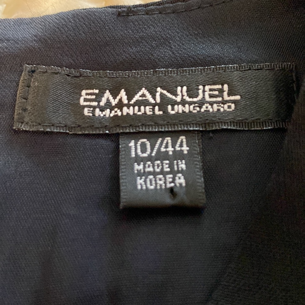 Beautiful like new Black chiffon sleeveless blouse. Emanuel-Emanuel Ungaro. - Picture 3 of 5